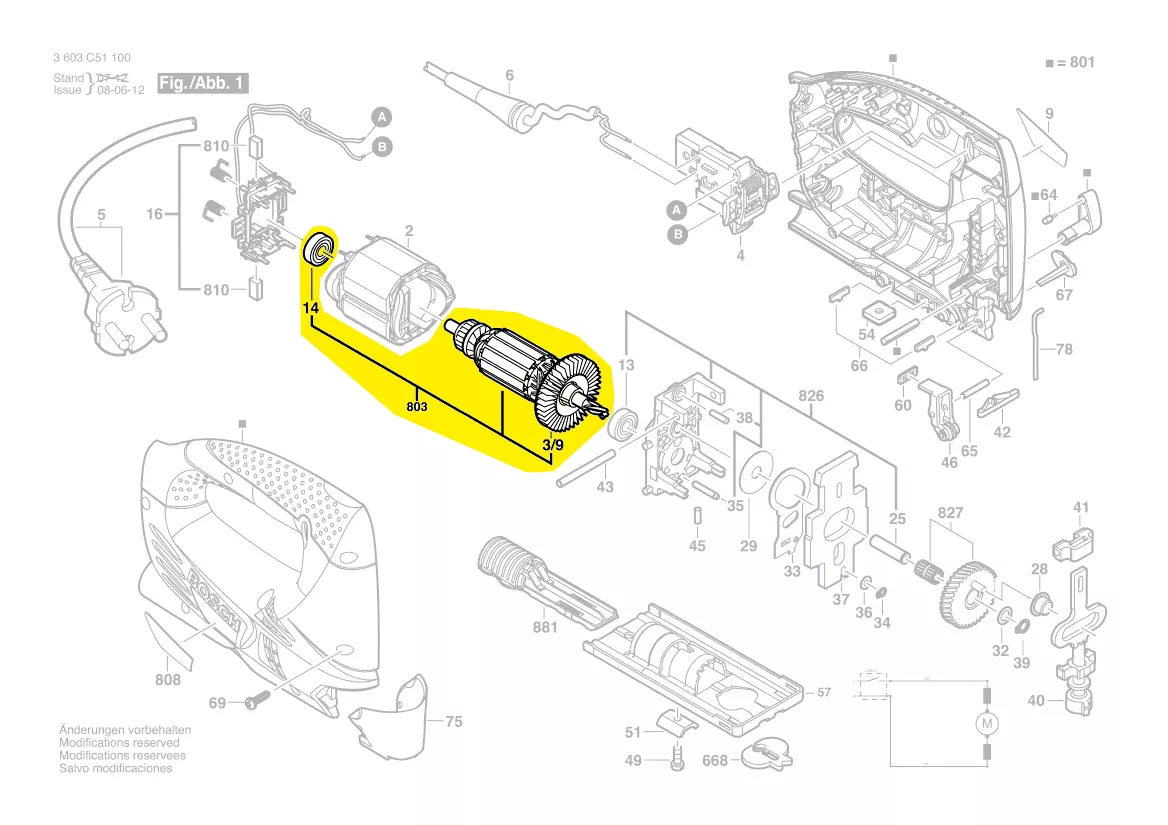 Induit BOSCH réf. 2 609 001 928